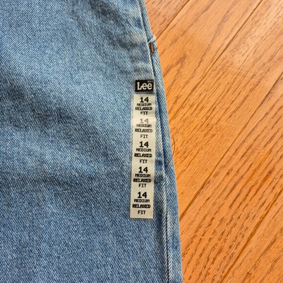 Vintage Lee Pleated Jeans Medium Blue Denim High Rise Mom USA Made 14 - Picture 9 of 15